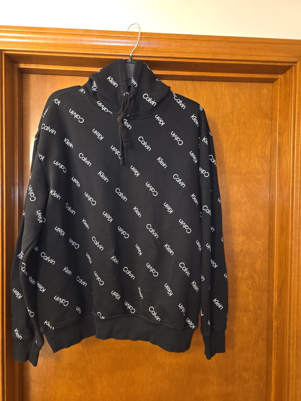Calvin Klein Black Logo-Print Men's Hoodie Sweater